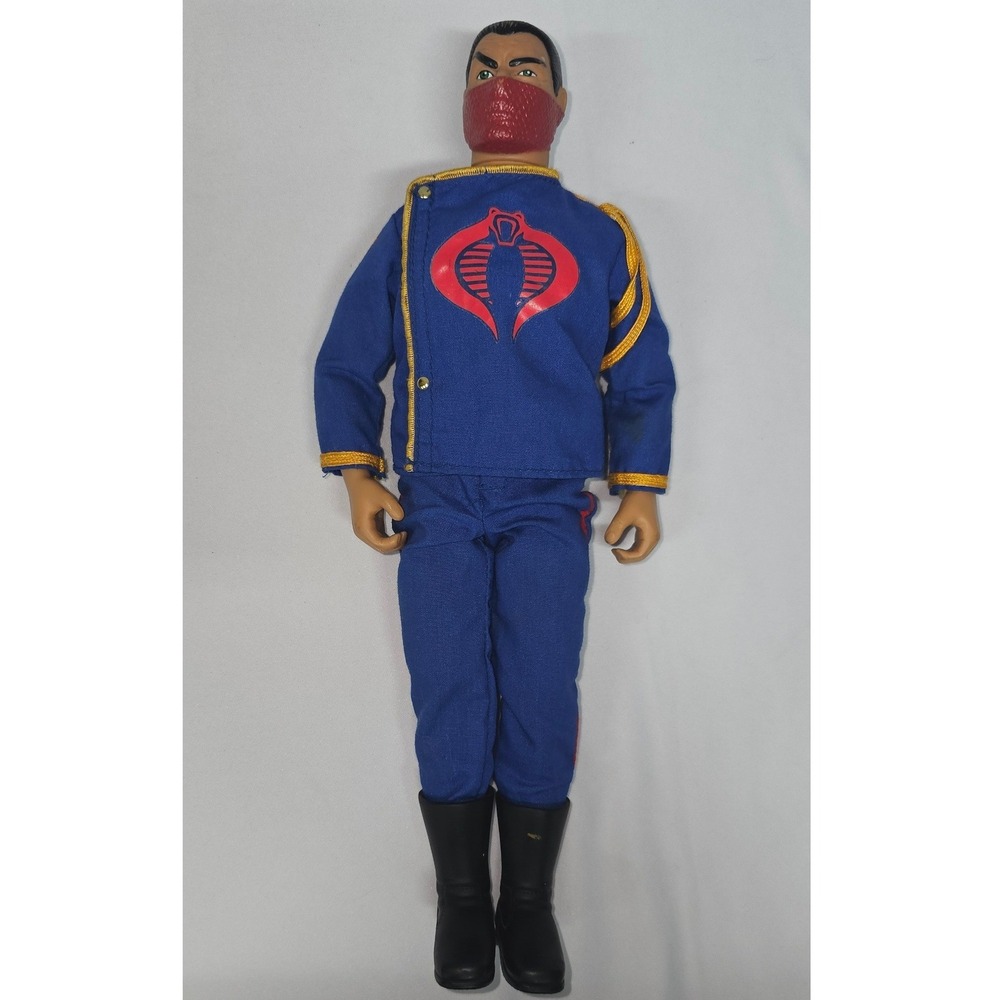 Vintage GI Joe Cobra Commander 12 Inch Action Figure‎ Blue Uniform Hasbro